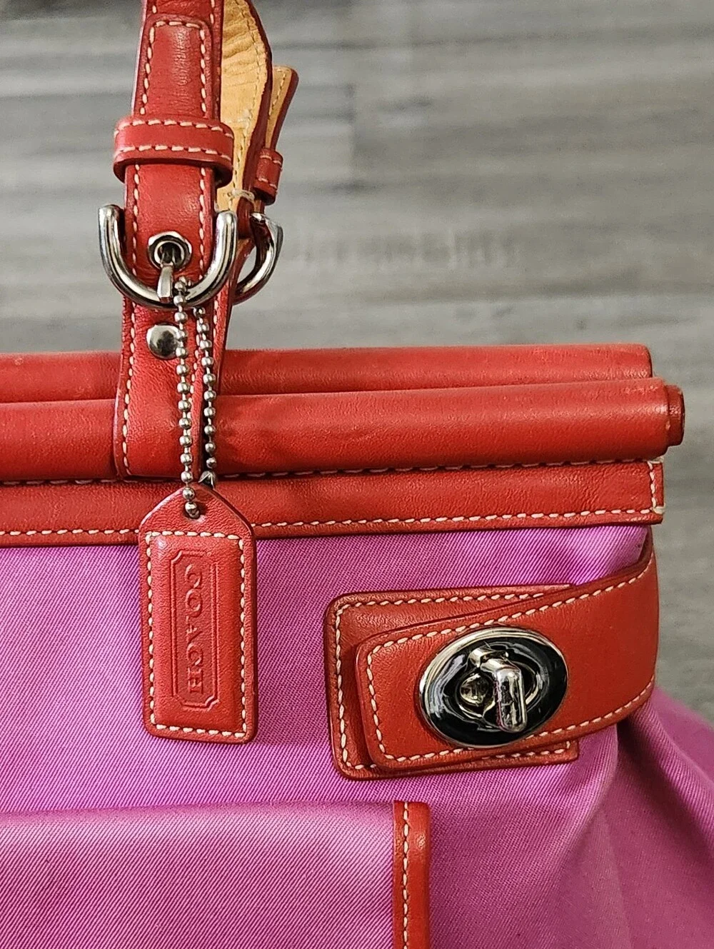 Rare!Coach‎ Hampton Turnlock Satchel